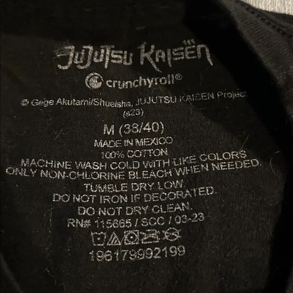 Jujutsu Kaisen Black Graphic Anime T-Shirt - Picture 3 of 4
